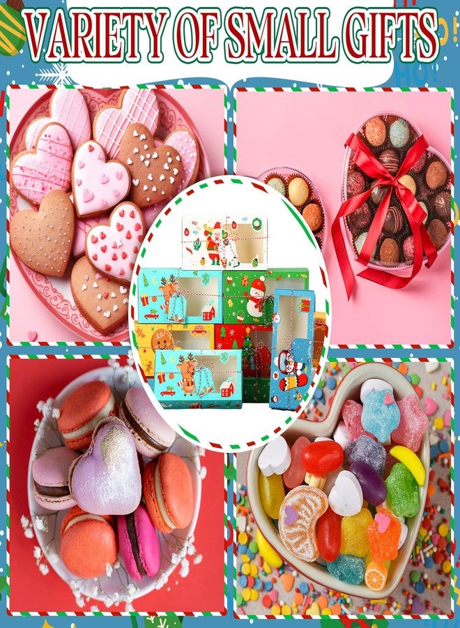 Roowest 36 Pcs Christmas Cookie Boxes - 12x5.5x2.5 Inches Christmas Treat Boxes Xmas Bakery Box with Window Cookie Containers Tins with Tags Tighten Strings for Bakery Party Supplies(Multicolor) - Image 4
